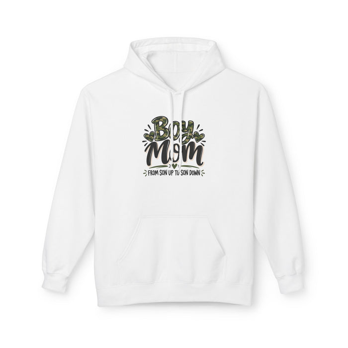 Camo Boy Mom Fleece Hoodie | Unisex Mom Sweatshirt