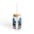 Boy Mom  Blue Sipper Glass, 16oz