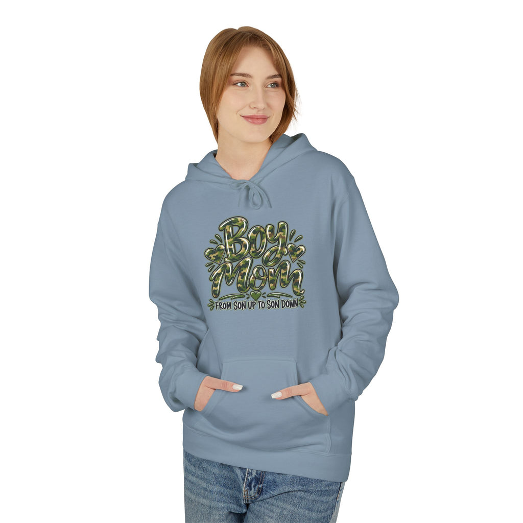 Camo Boy Mom Unisex Midweight Softstyle Fleece Hoodie