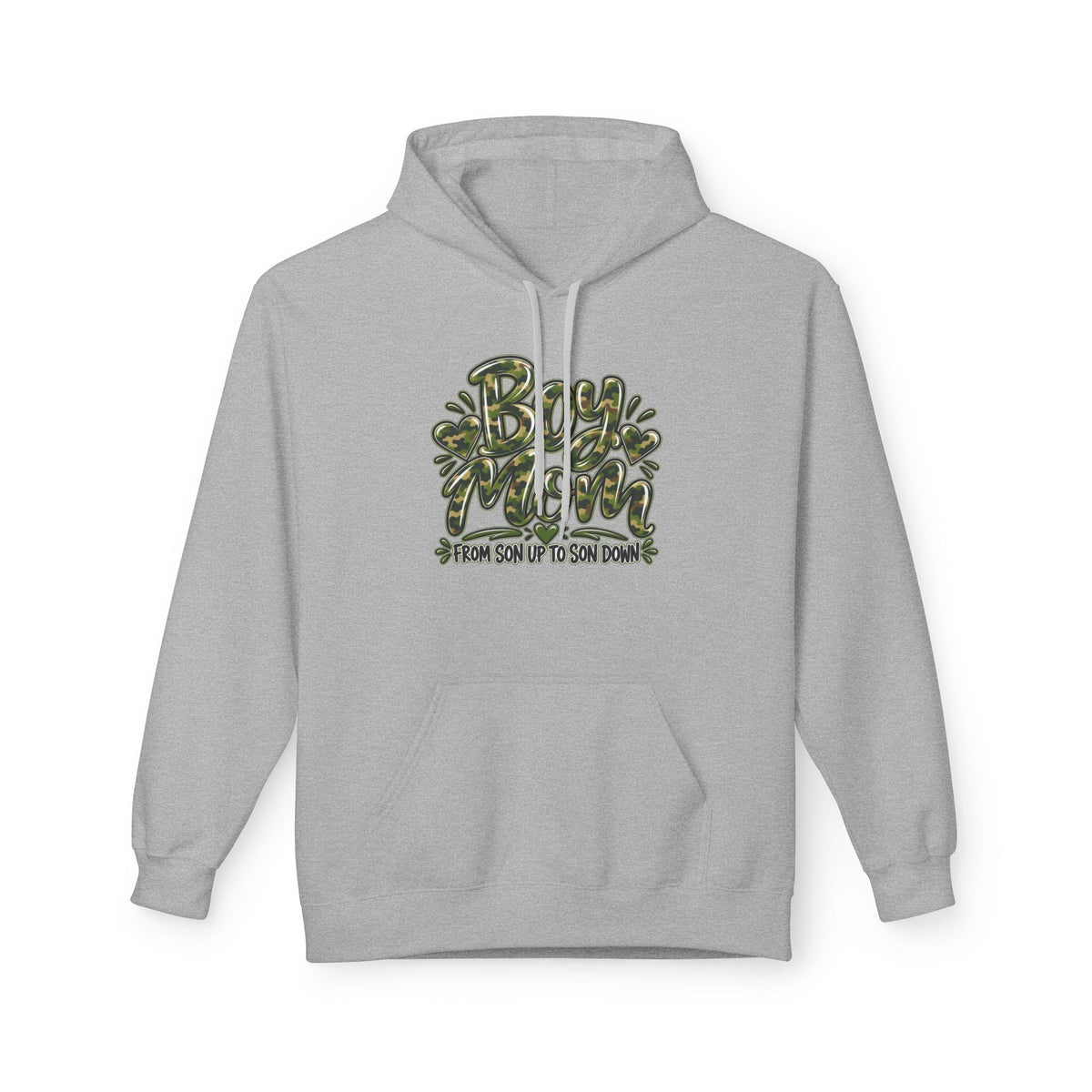 Camo Boy Mom Unisex Midweight Softstyle Fleece Hoodie