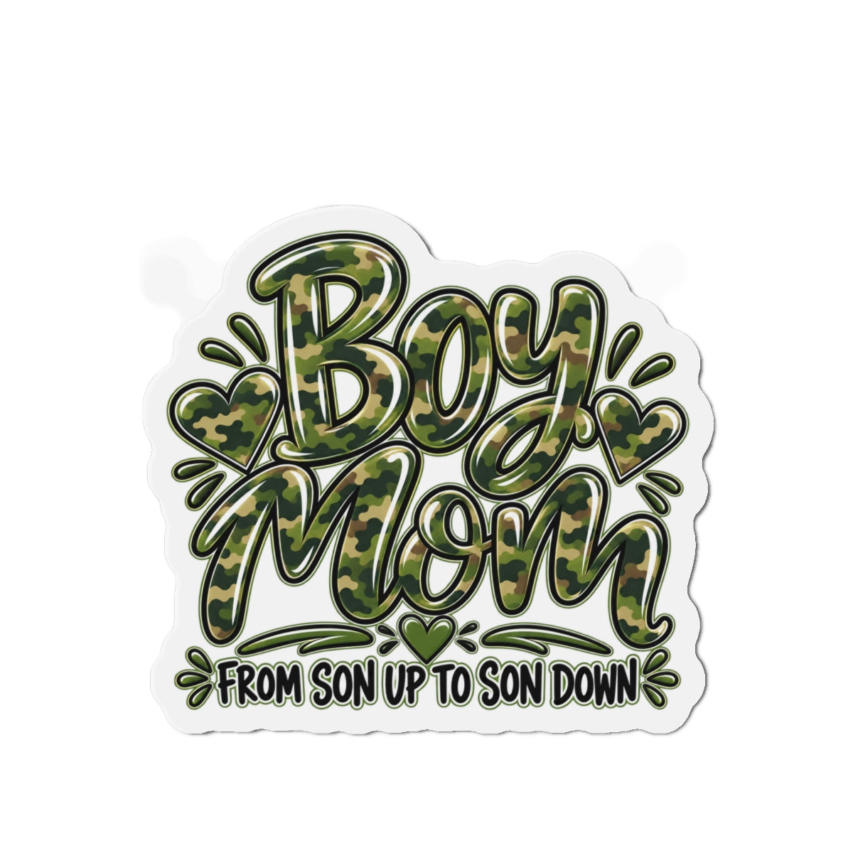Camo Boy Mom Die-Cut Magnets