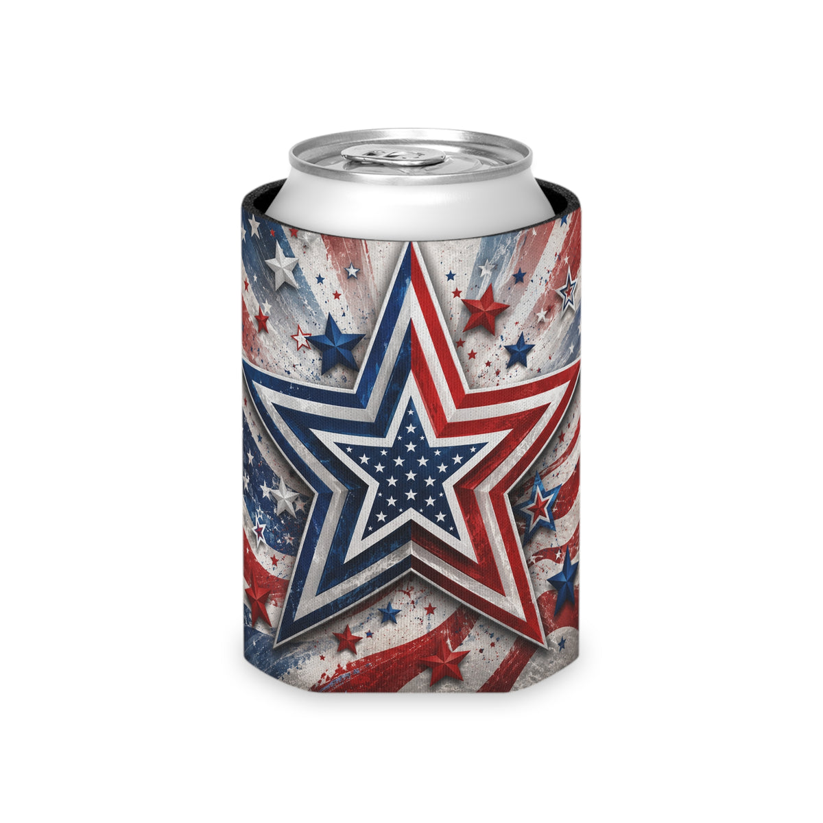 Star Patriotic Can Cooler