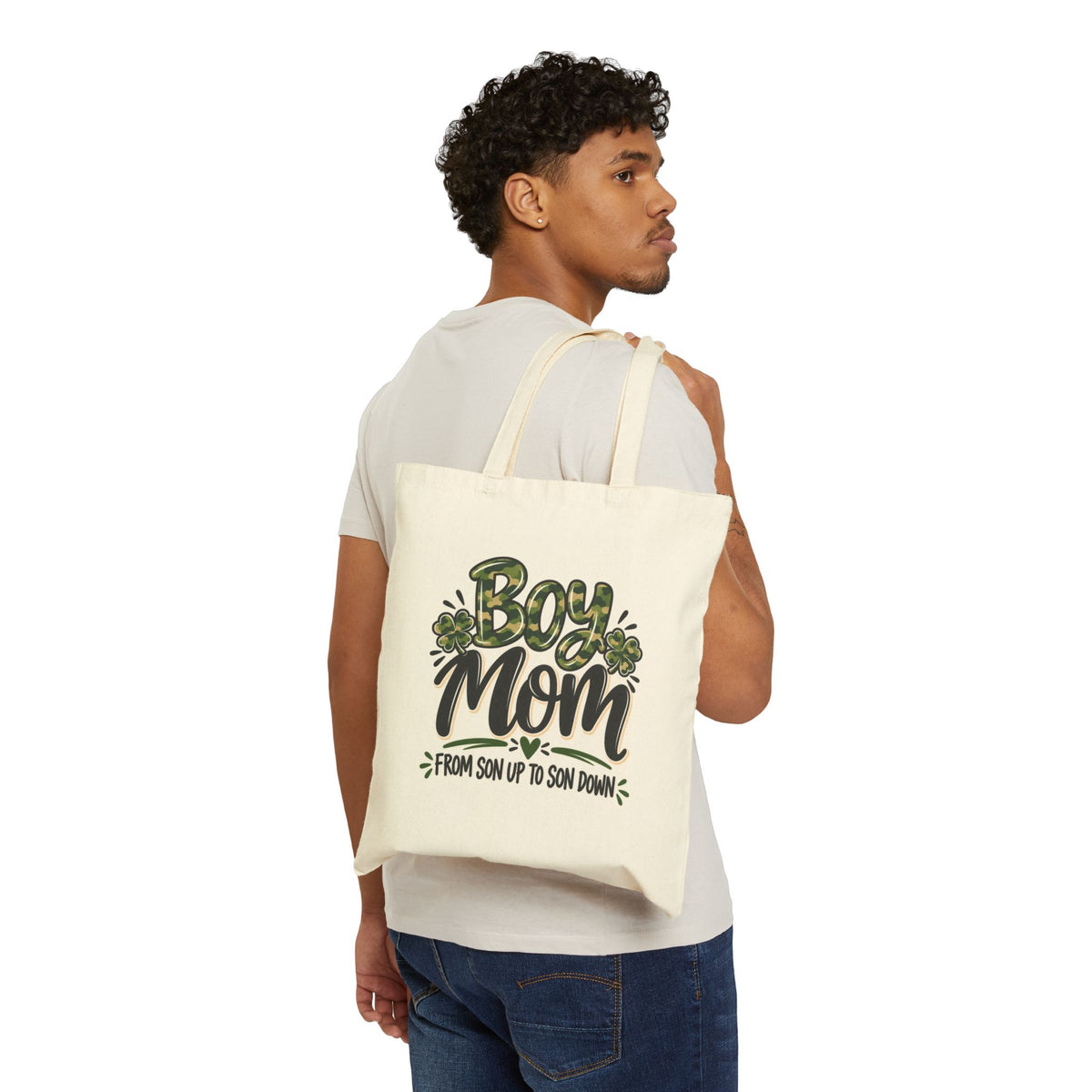 Boy Mom Canvas Tote Bag | Everyday Mom Gift