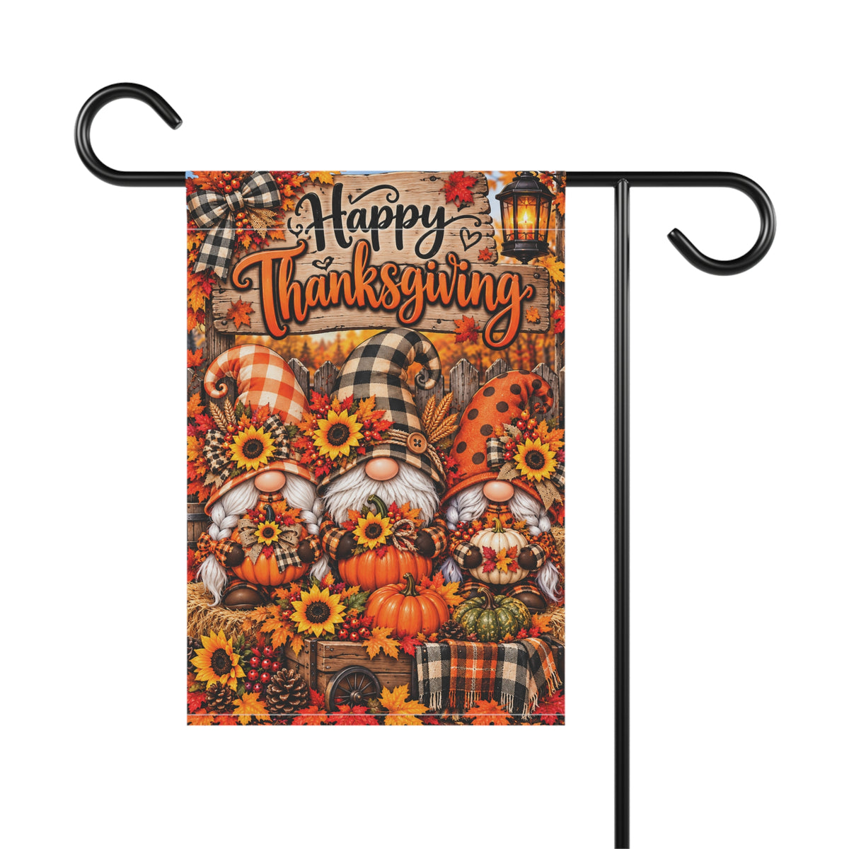 Thanksgiving Gnomes Garden & House Banner