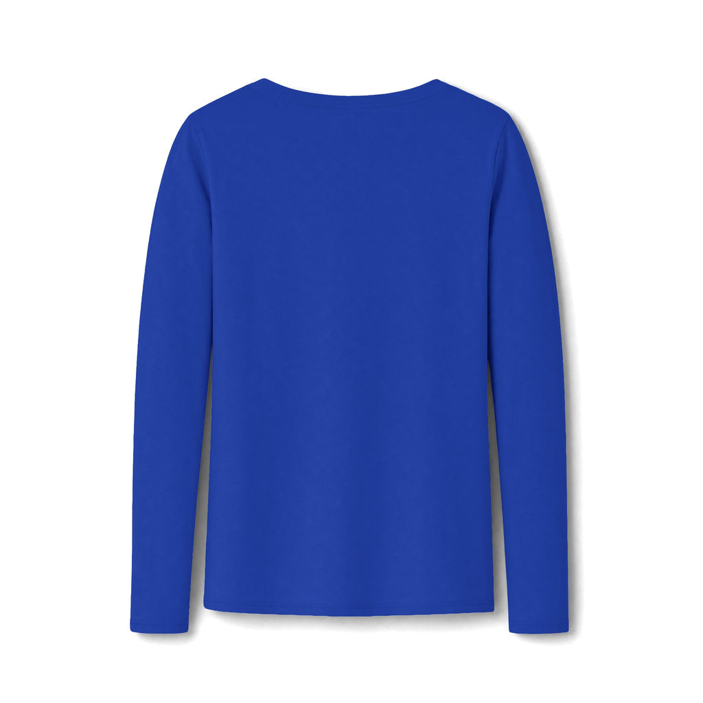 Blue Boy Mom Women's Long Sleeve Fan Favorite V-Neck Tee