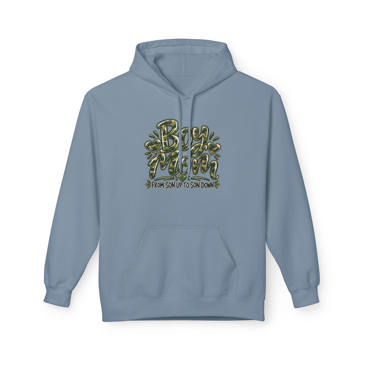 Camo Boy Mom Unisex Midweight Softstyle Fleece Hoodie
