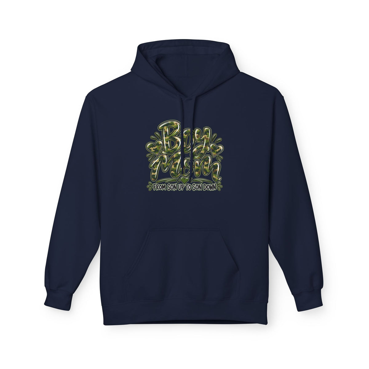 Camo Boy Mom Unisex Midweight Softstyle Fleece Hoodie