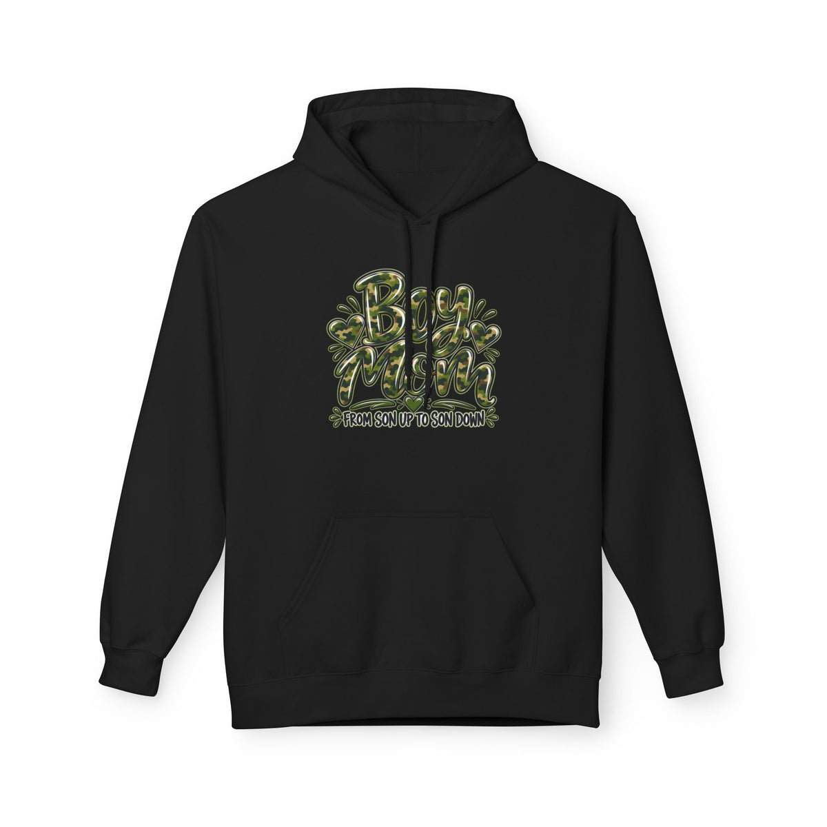 Camo Boy Mom Unisex Midweight Softstyle Fleece Hoodie