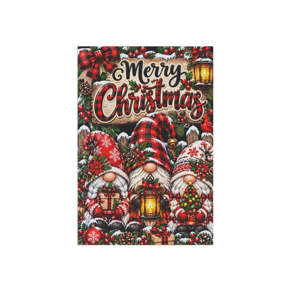 ?erry Christmas Gnomes Garden & House Banner