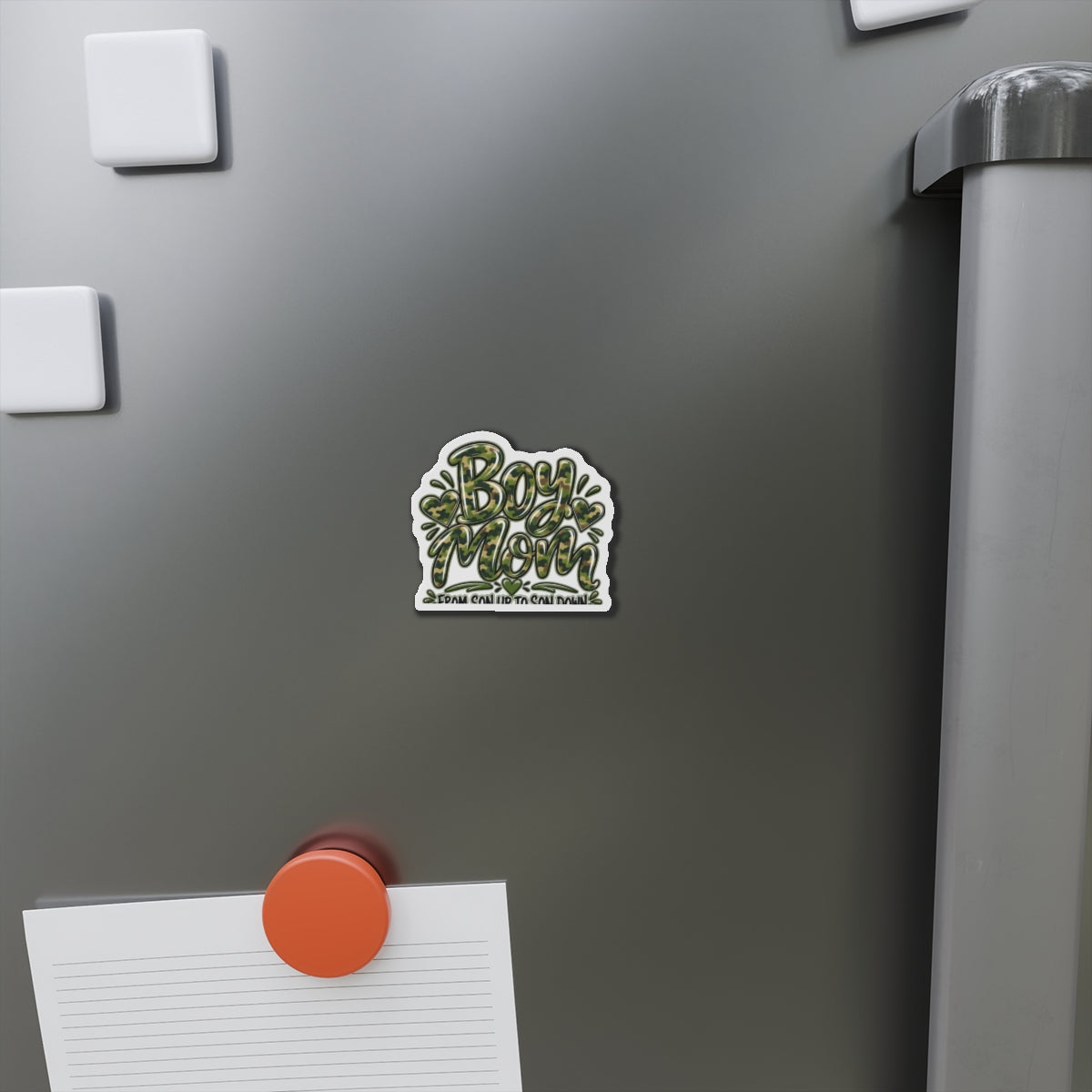 Camo Boy Mom Die-Cut Magnets