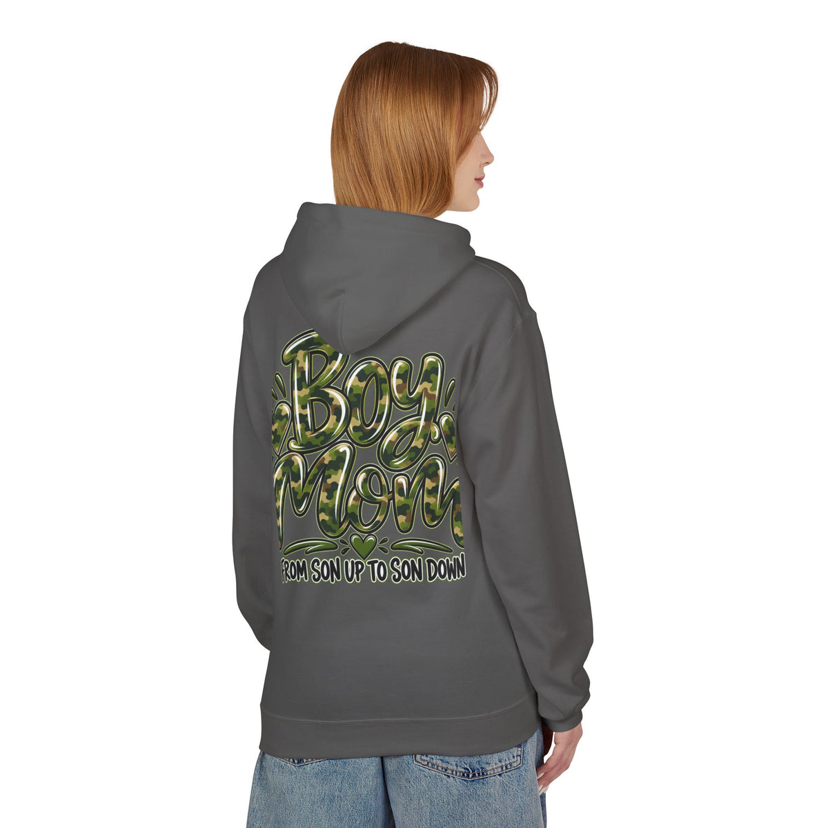 Camo Boy Mom Unisex Midweight Softstyle Fleece Hoodie