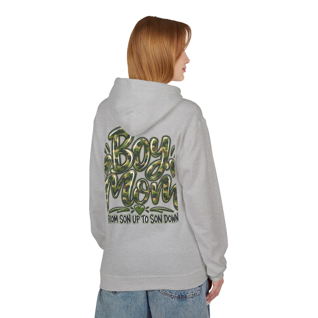 Camo Boy Mom Unisex Midweight Softstyle Fleece Hoodie