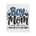 Camo Boy Mom Plush Blanket | Cozy Gift for Moms