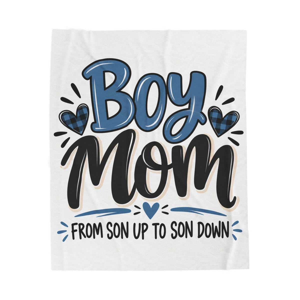 Camo Boy Mom Plush Blanket | Cozy Gift for Moms