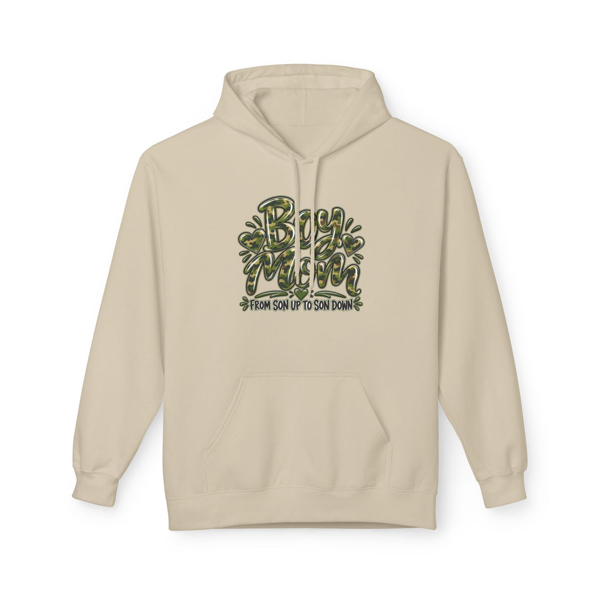 Camo Boy Mom Unisex Midweight Softstyle Fleece Hoodie