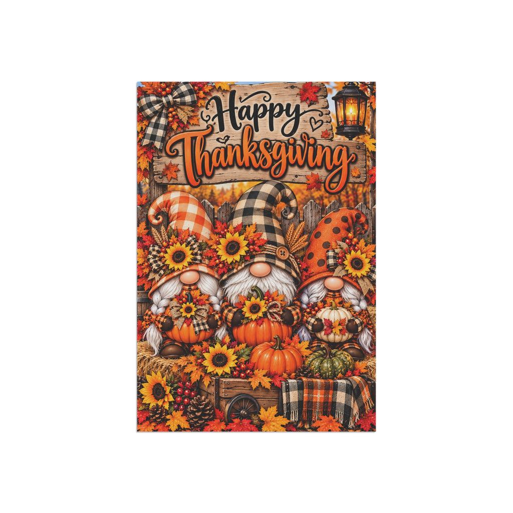 Thanksgiving Gnomes Garden & House Banner