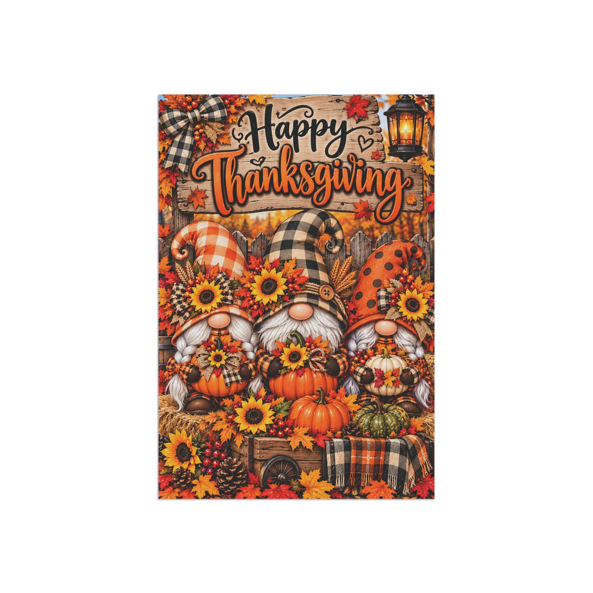 Thanksgiving Gnomes Garden & House Banner