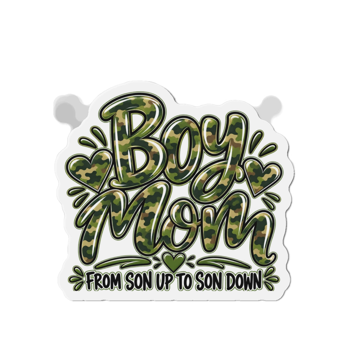 Camo Boy Mom Die-Cut Magnets