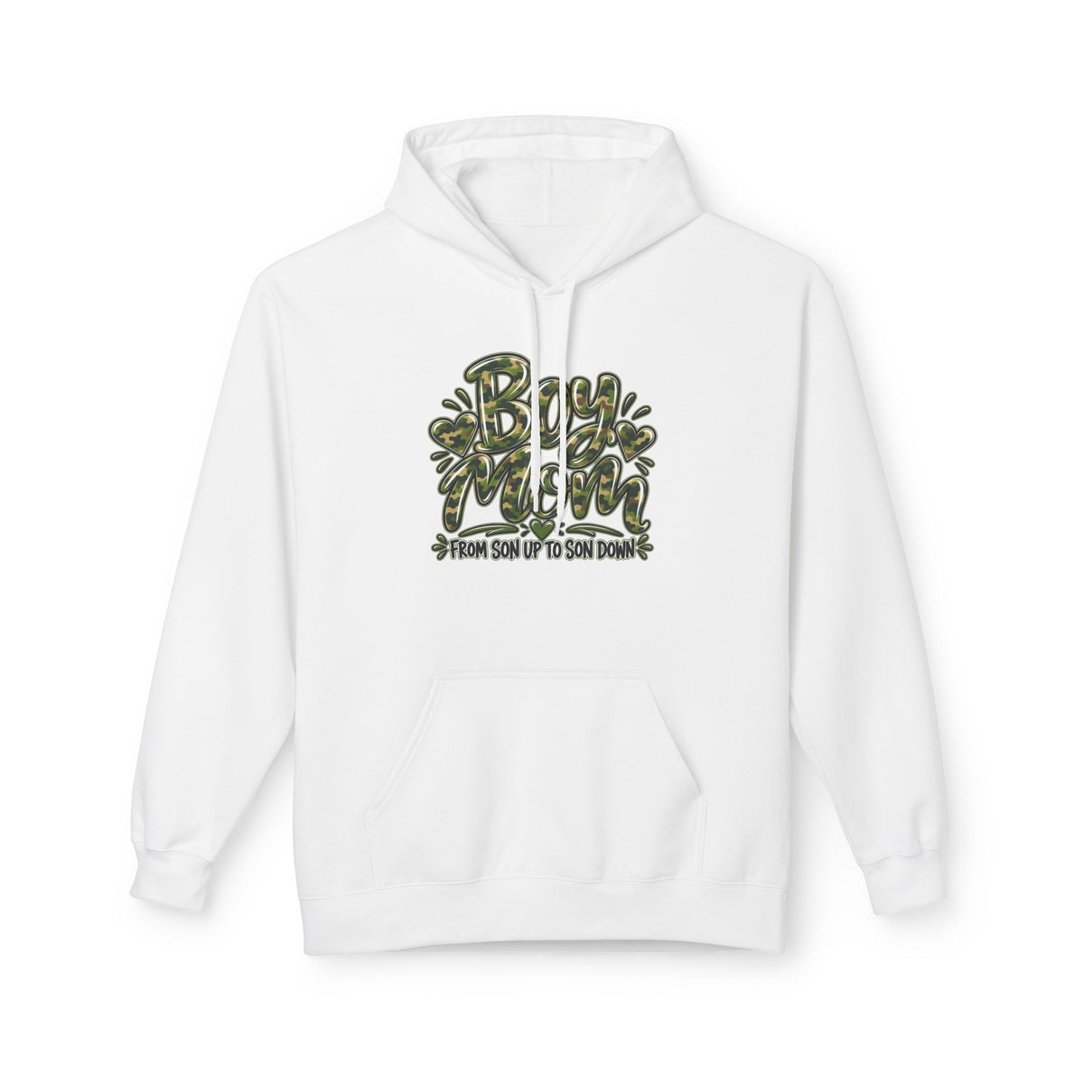 Camo Boy Mom Unisex Midweight Softstyle Fleece Hoodie
