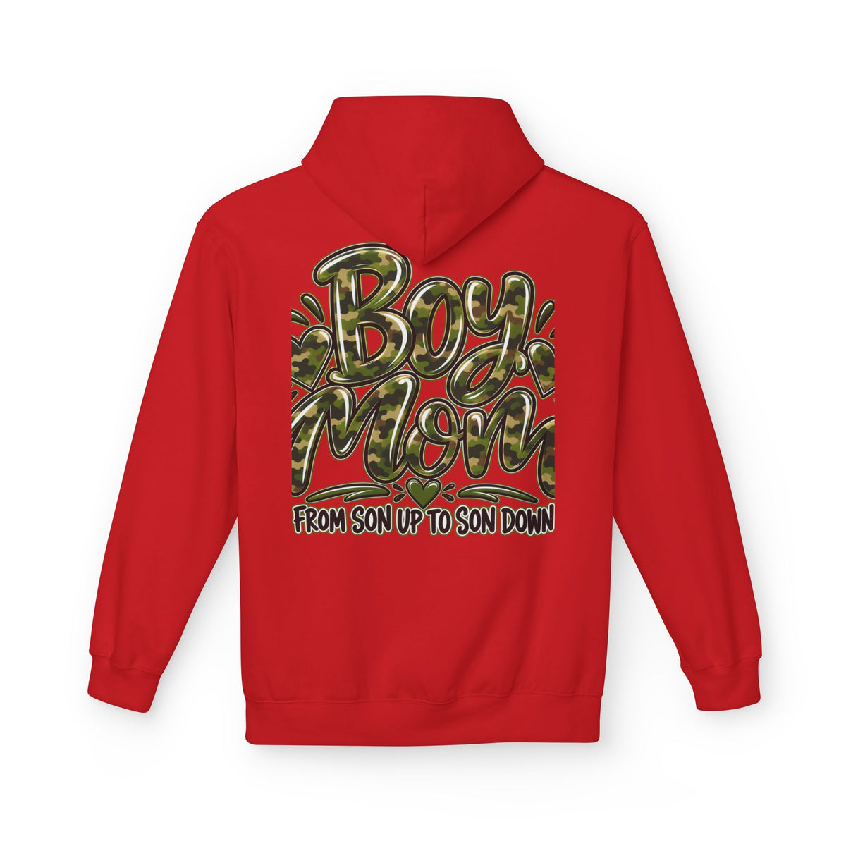 Camo Boy Mom Unisex Midweight Softstyle Fleece Hoodie