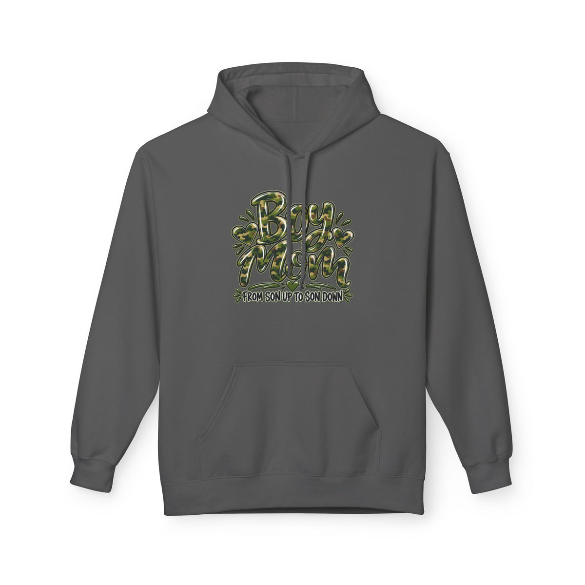 Camo Boy Mom Unisex Midweight Softstyle Fleece Hoodie