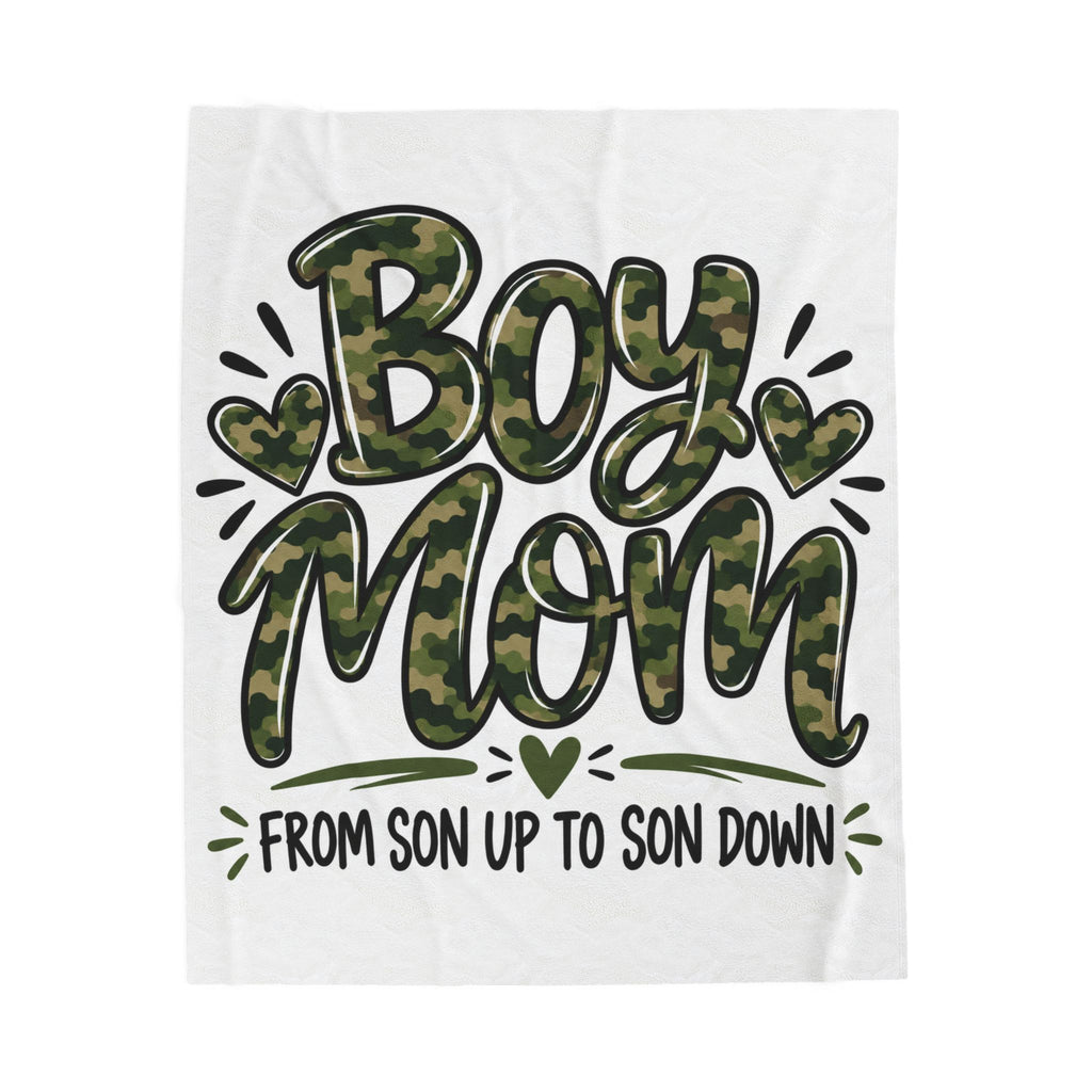 Boy Mom Plush Blanket | Cozy Gift for Moms of Boys