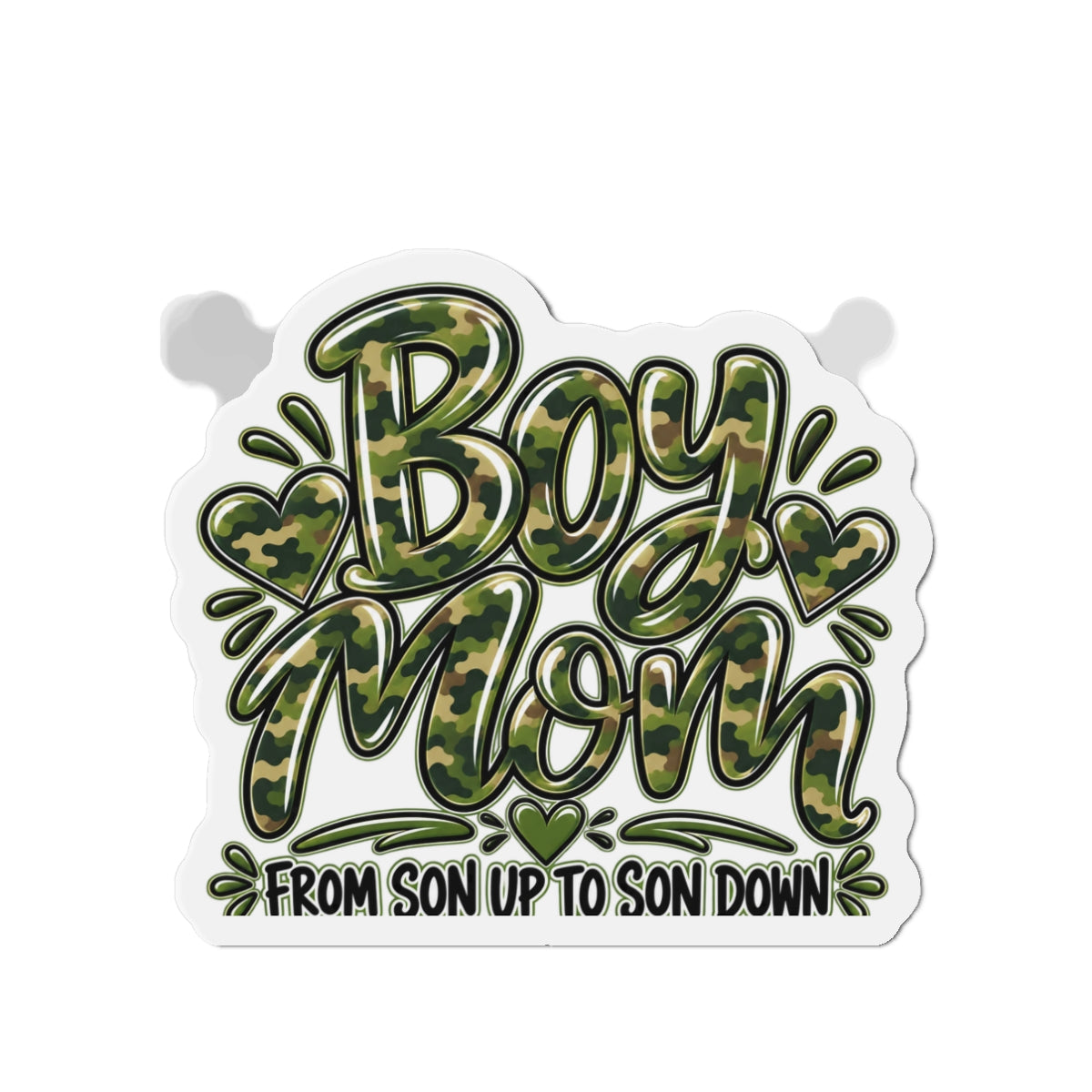 Camo Boy Mom Die-Cut Magnets