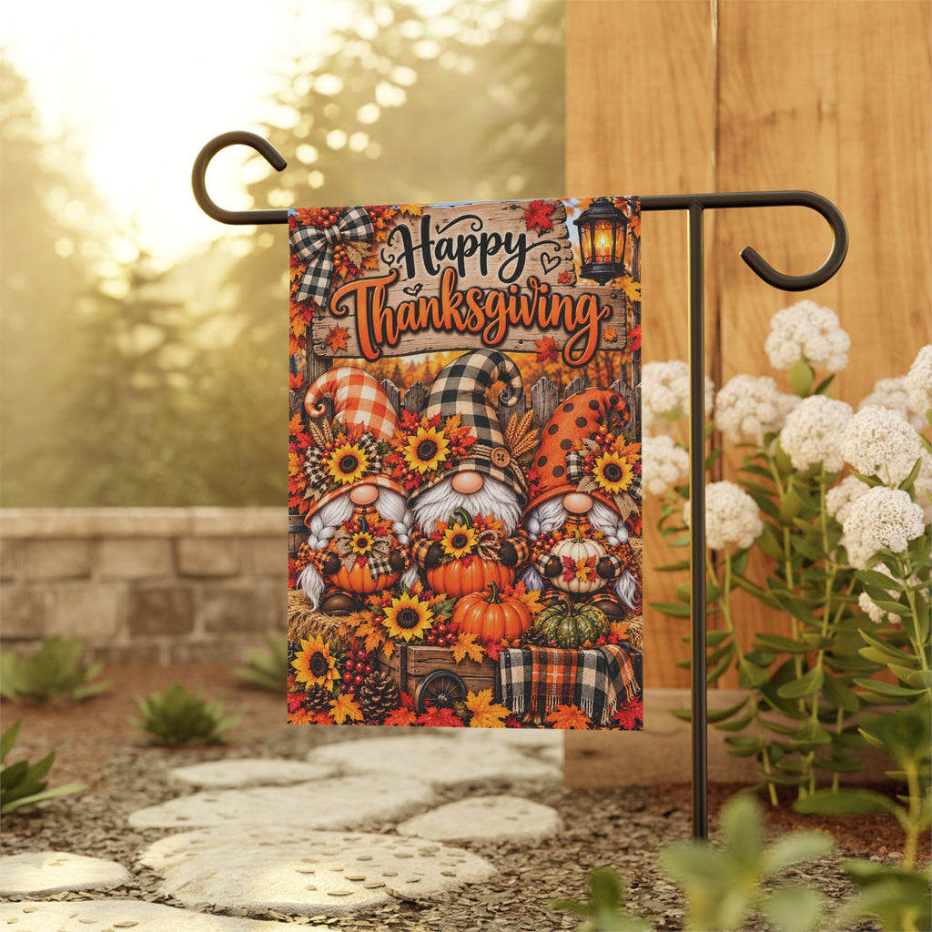 Thanksgiving Gnomes Garden & House Banner