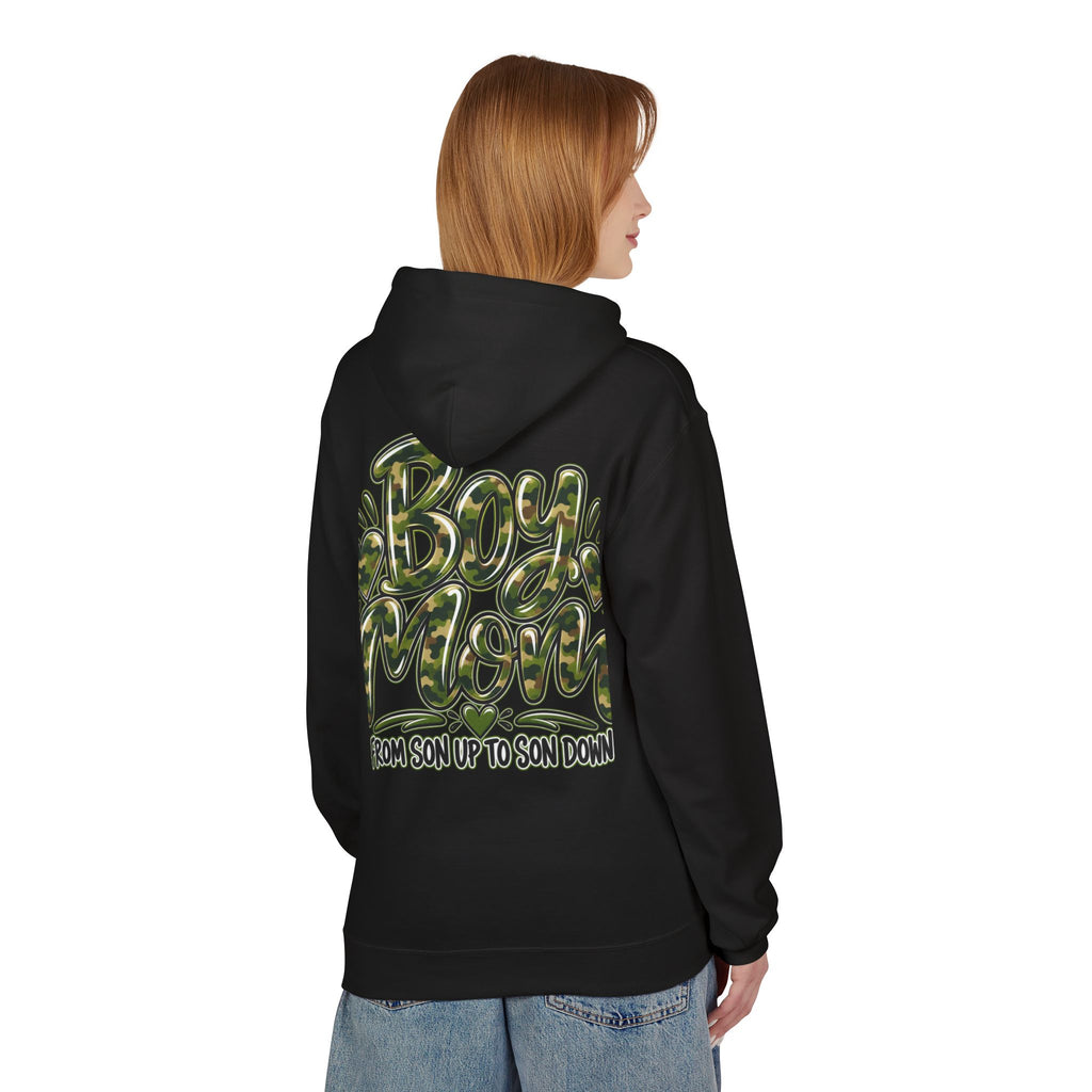 Camo Boy Mom Unisex Midweight Softstyle Fleece Hoodie