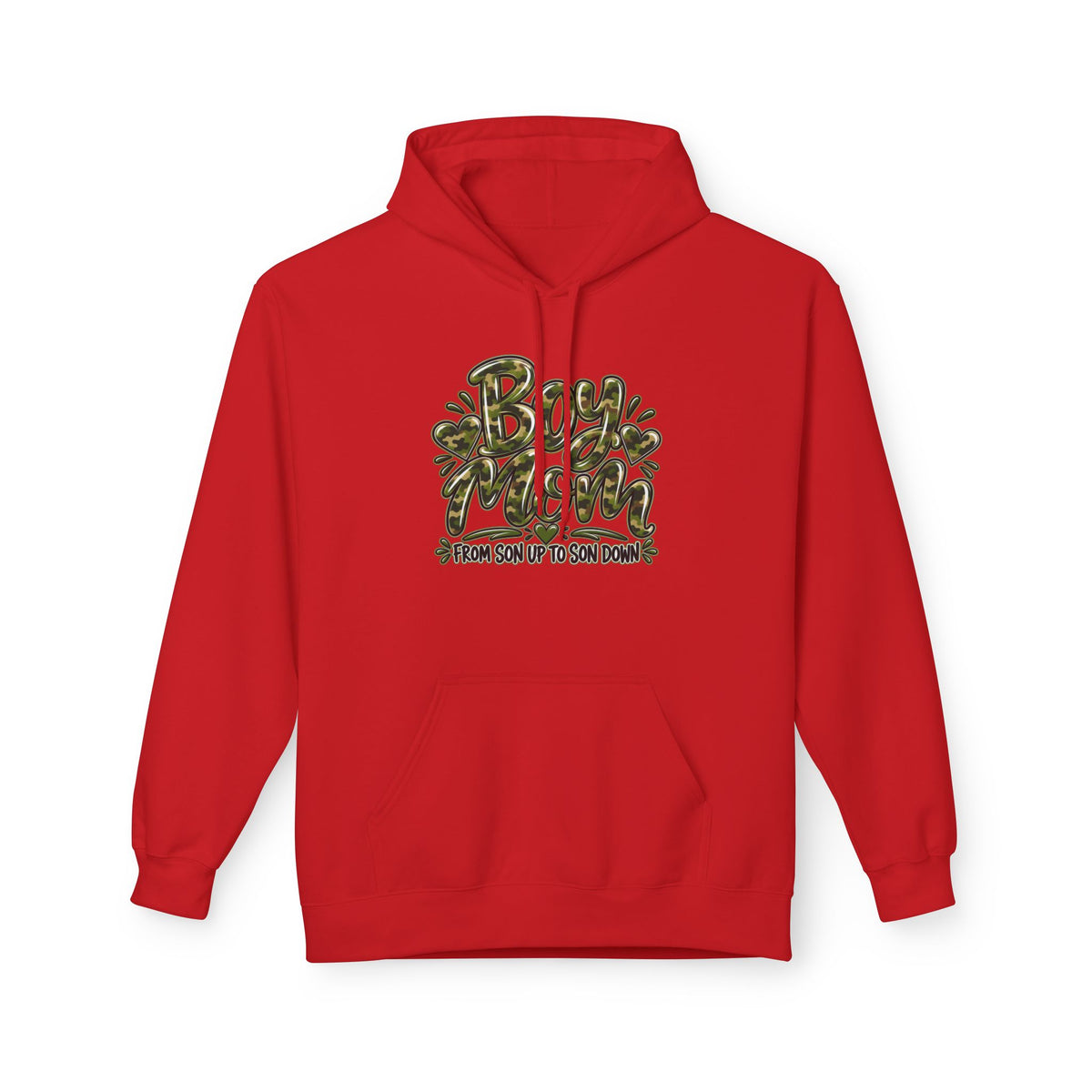 Camo Boy Mom Unisex Midweight Softstyle Fleece Hoodie