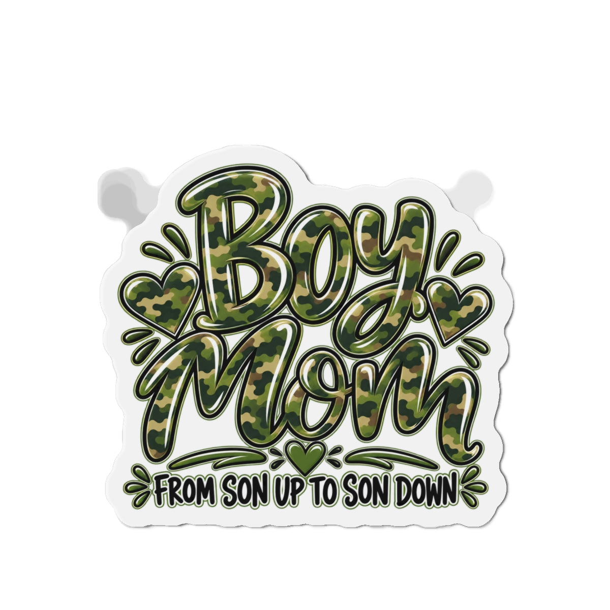 Camo Boy Mom Die-Cut Magnets