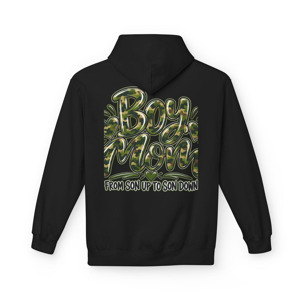 Camo Boy Mom Unisex Midweight Softstyle Fleece Hoodie