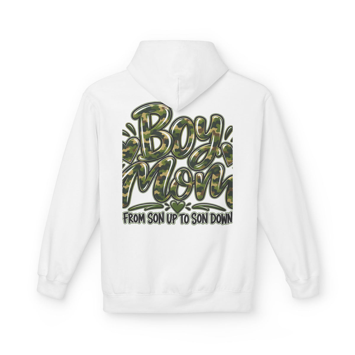Camo Boy Mom Unisex Midweight Softstyle Fleece Hoodie