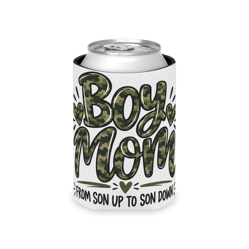 Camo Boy Mom Can Cooler | Fun Mom Gift