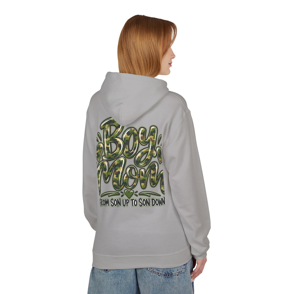 Camo Boy Mom Unisex Midweight Softstyle Fleece Hoodie