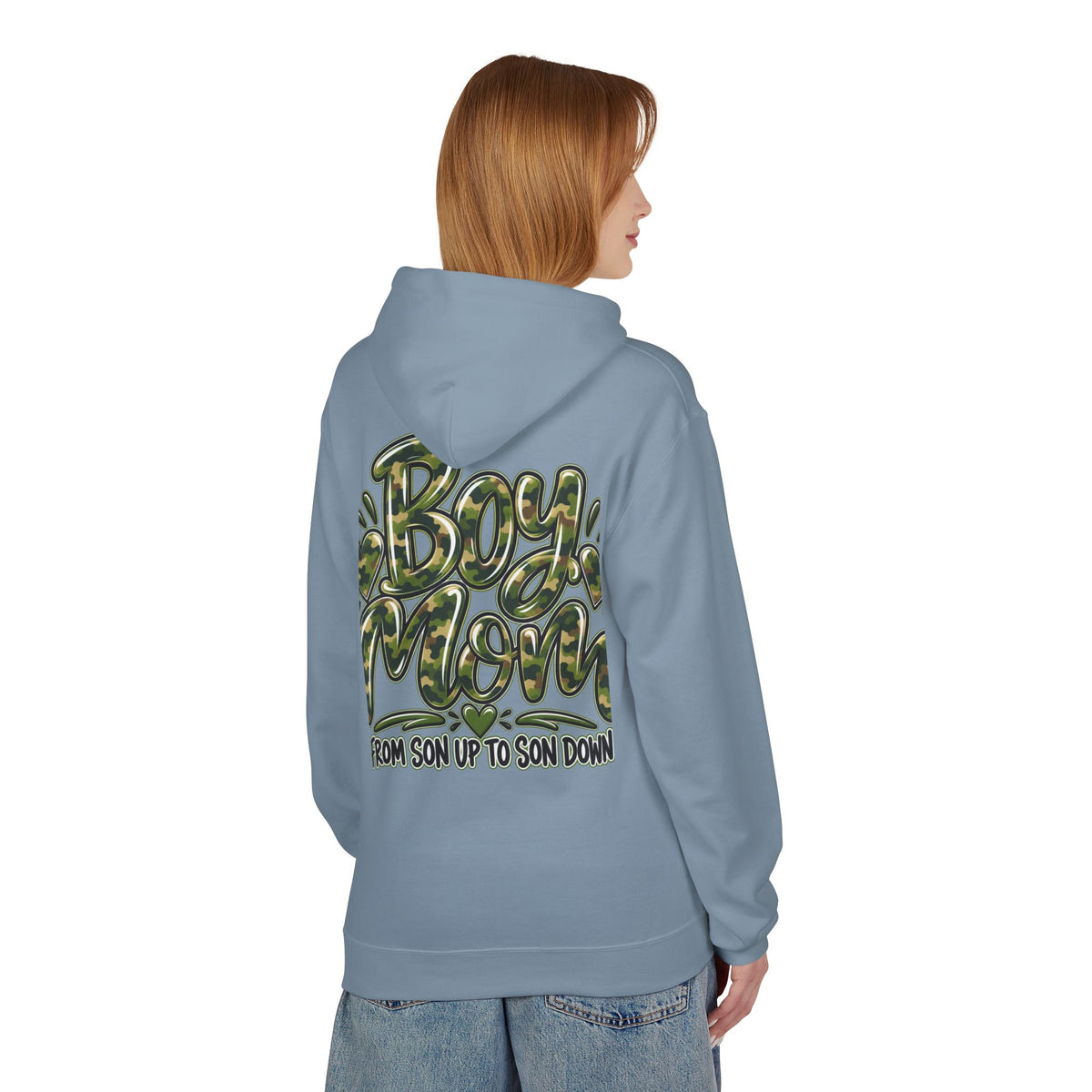 Camo Boy Mom Unisex Midweight Softstyle Fleece Hoodie