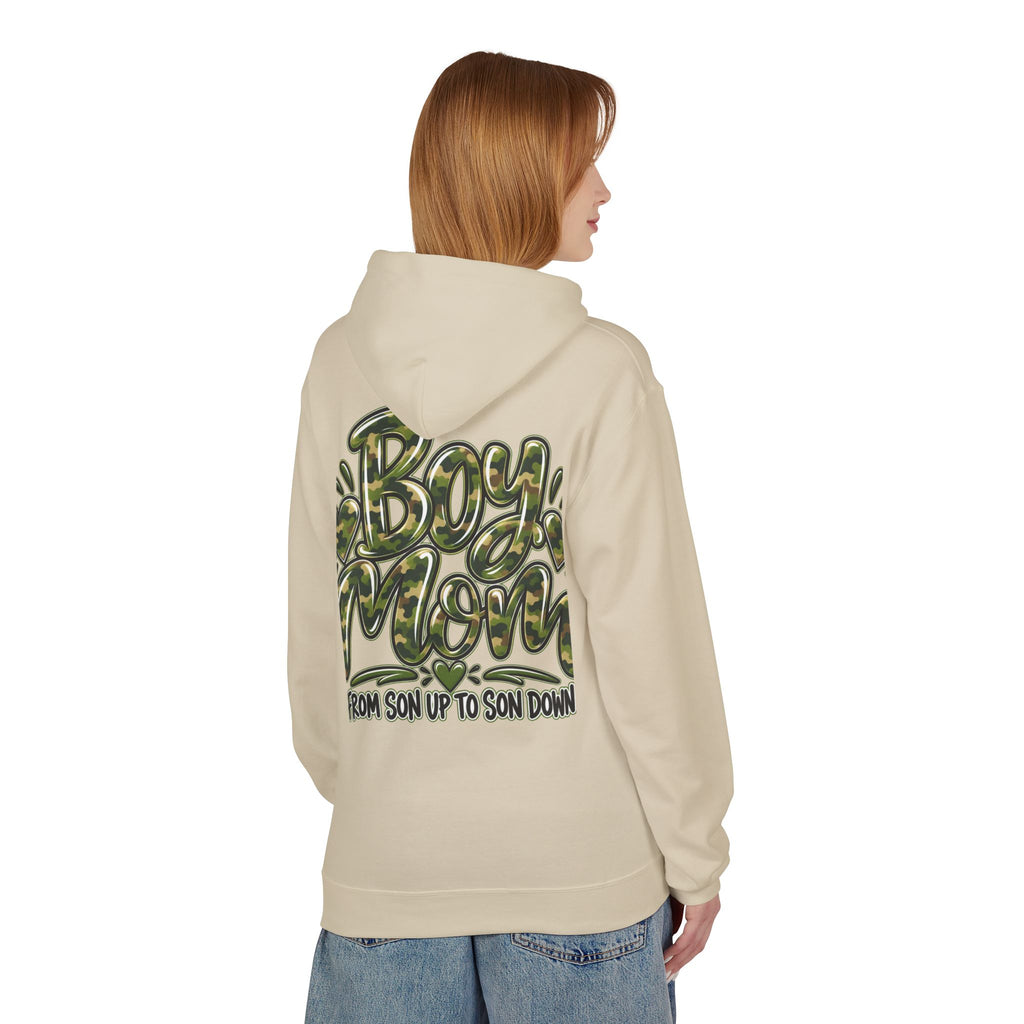 Camo Boy Mom Unisex Midweight Softstyle Fleece Hoodie