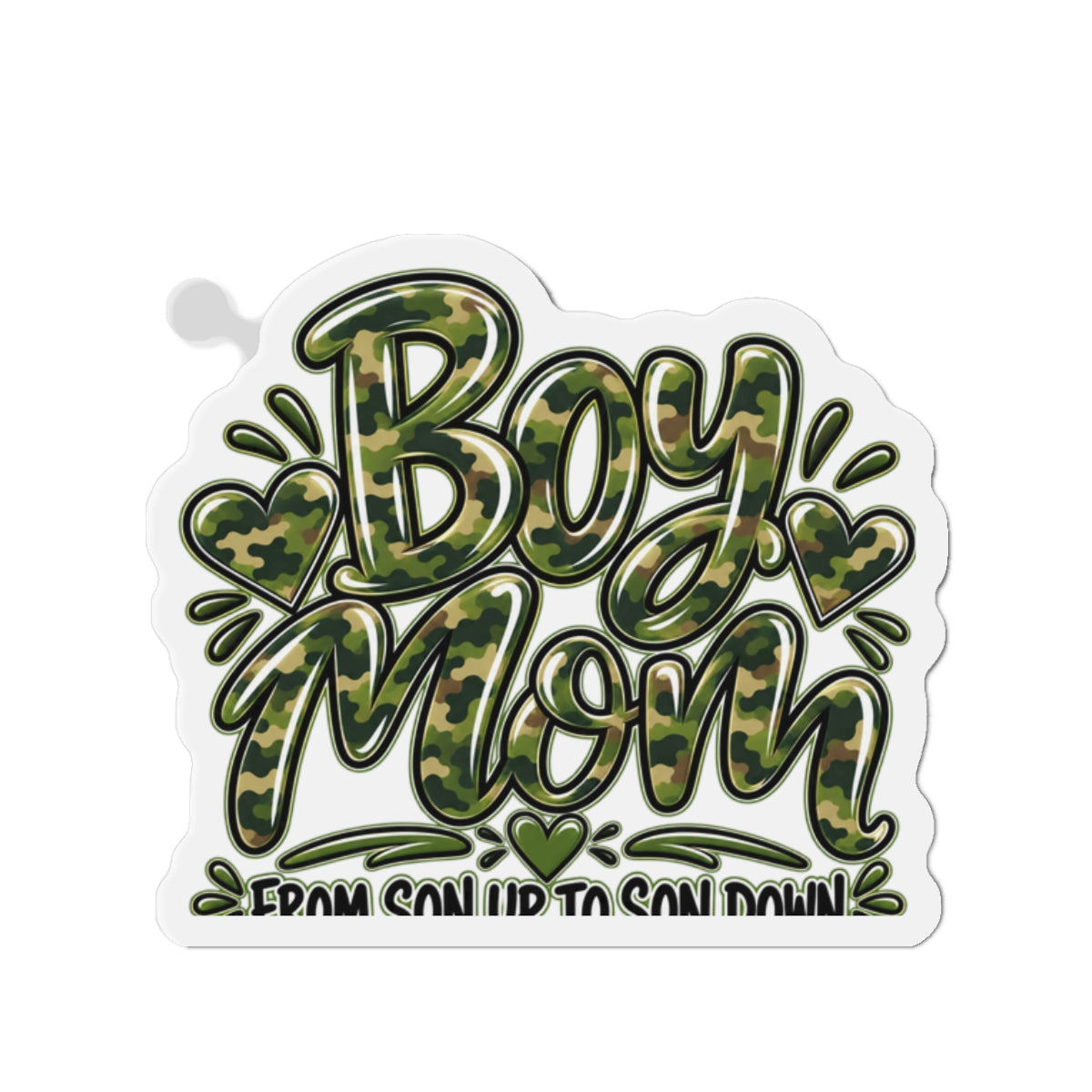 Camo Boy Mom Die-Cut Magnets