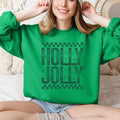 Holly Jolly Christmas Retro Vintage Cozy Fleece Interior Festive Cheer Holiday Sweatshirt
