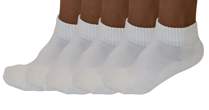 1/4 Crew Bamboo Viscose Socks – Natural, 5-Pack